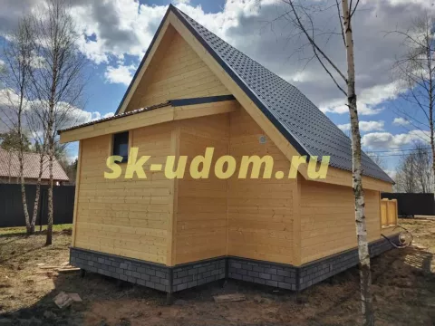 Строительство каркасного дома А-фрейм в д. Бережки Солнечногорского района Московской области