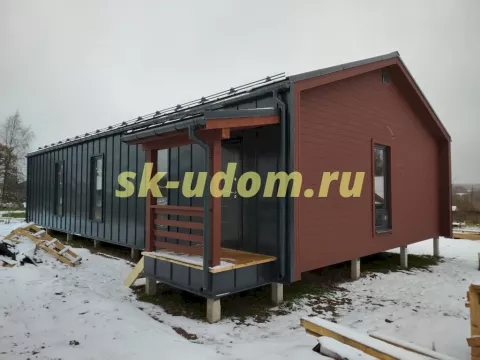 Строительство каркасного дома Барнхаус в д. Глазово Солнечногорского района Московской области