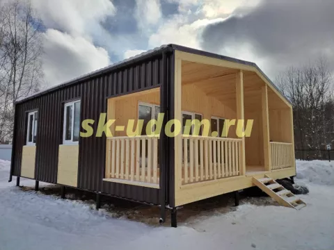 Строительство каркасного дома барнхаус в саду Связист Владимирской области