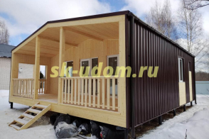 Строительство каркасного дома барнхаус в саду Связист Владимирской области