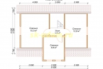 Проект каркасного дома 7х9 для постоянного проживания - планировка мансардного этажа